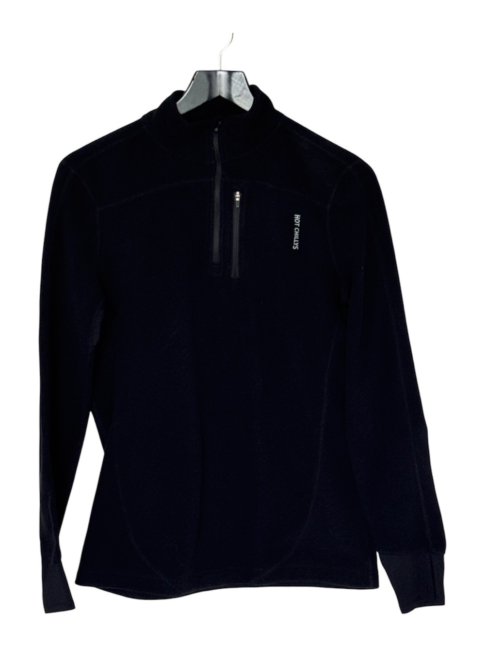 Hot Chillys Men's Black Fleece Quarter-Zip Pullover